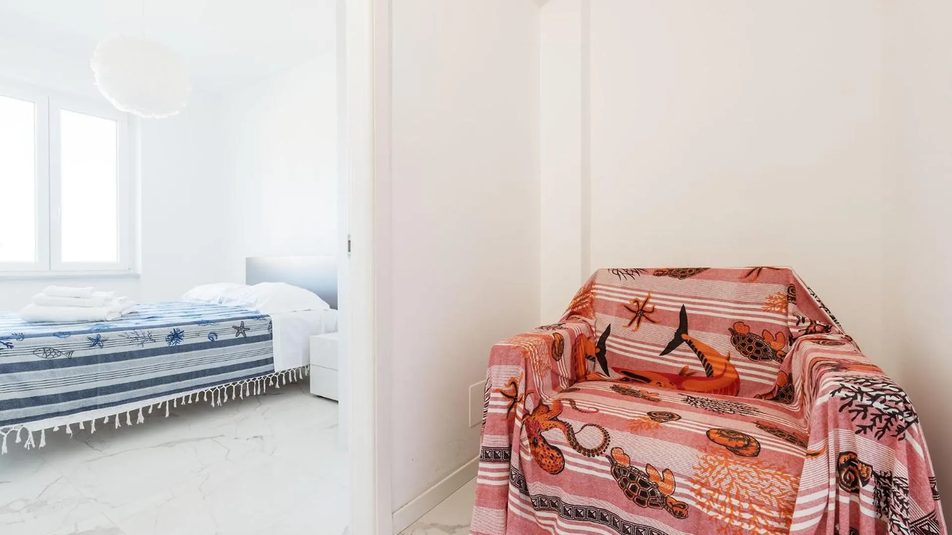White And Grey Apartment Levanto Italy